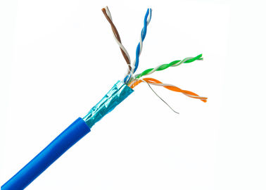 Al del cable de Cat6 FTP - cable de Lan de cobre defendido hoja de Ethernet con el cordón del rasgón 1000 pies