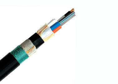 Cable acorazado doble de la fibra del solo modo de la chaqueta, cable de la red de la fibra óptica GYTY53